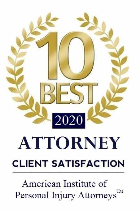 10 Best | Attorney Client Satisfaction | American Institute of Personal Injury Attorneys | 2020